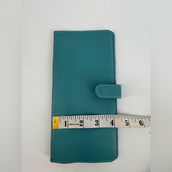 Travel Passport Holder Wallet Holder Blue Genuine Leather Card Cover - Picture 6 of 6